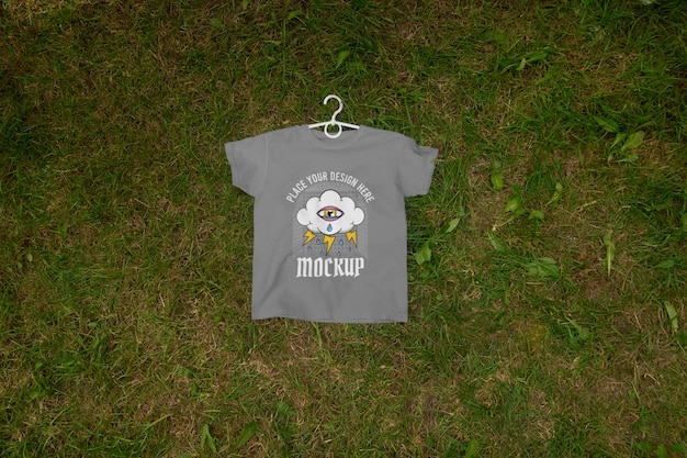 Tshirt mockup in nature