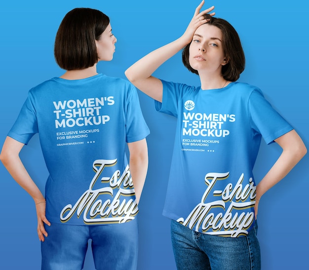 Tshirt mockup for women