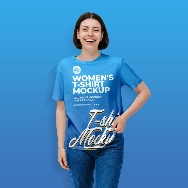 Tshirt mockup for women