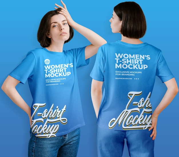 Tshirt mockup for women