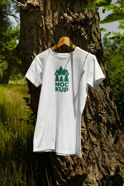 PSD tshirt in nature