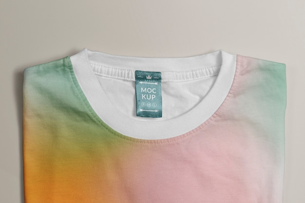 PSD tshirt with label mockup