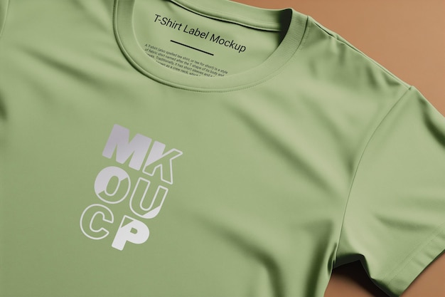 PSD tshirt with label tag mockup