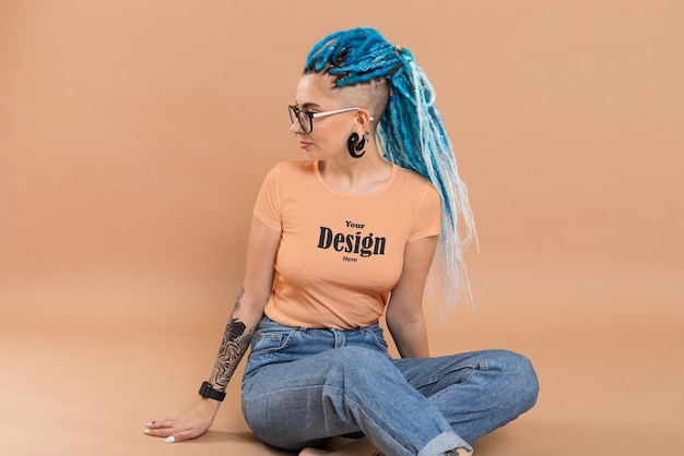 Tshrit mockup stylish girls