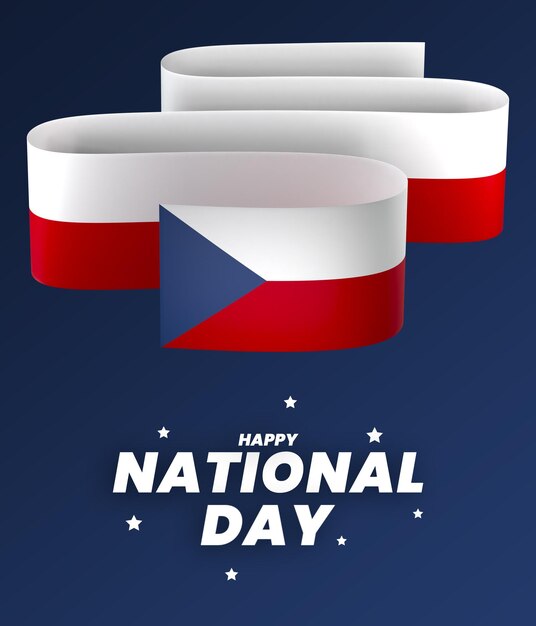 Tsjechische republiek vlag element ontwerp nationale onafhankelijkheidsdag banner lint psd