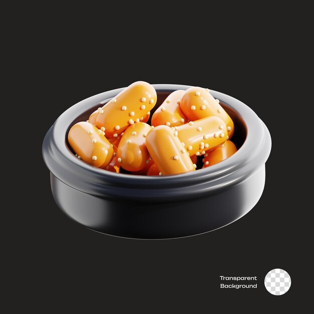 Tteokbokki Koreańskie Jedzenie 3d Icon