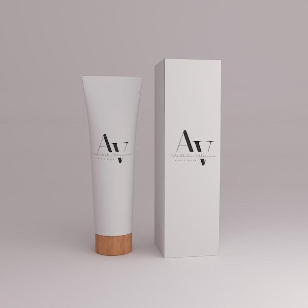 PSD tube and box mockup