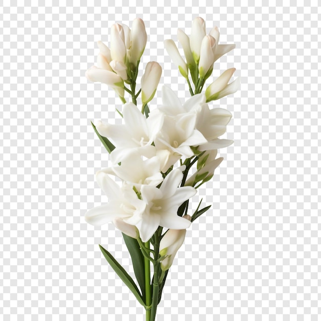 PSD tuberose flower isolated on transparent background