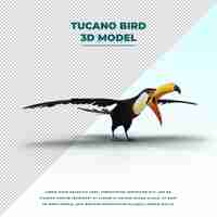 PSD tucano bird isolated