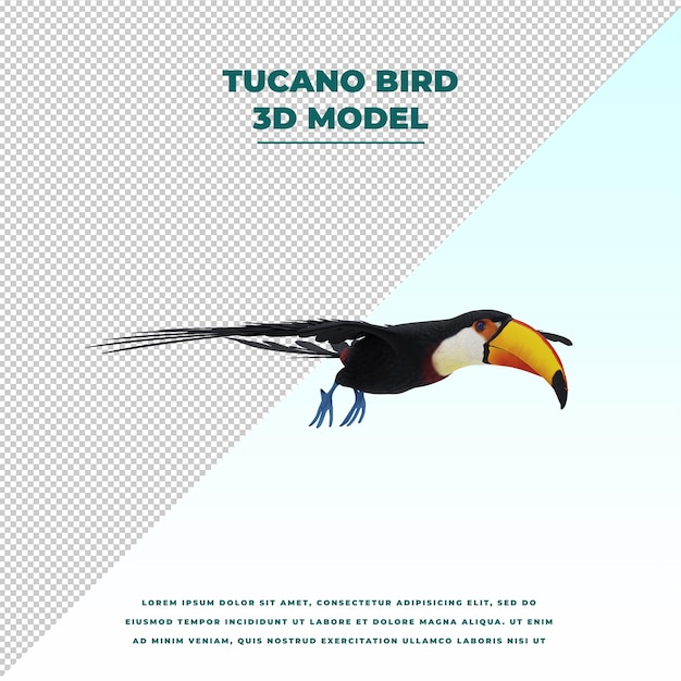 PSD tucano bird isolated
