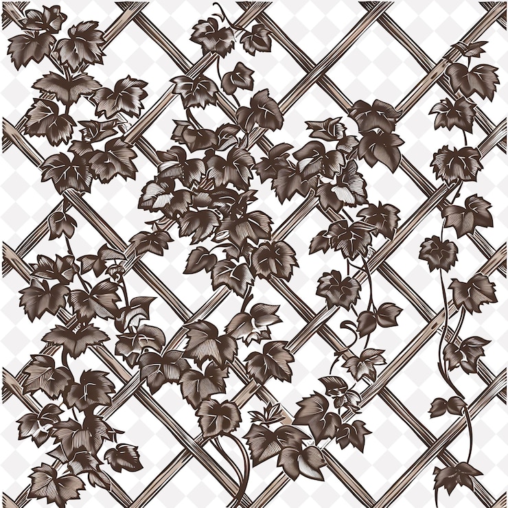 PSD tudor chic trellis made from oak half timbered design with c outline natural decorative design