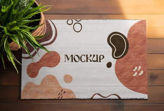 PSD tufting rug mockup design