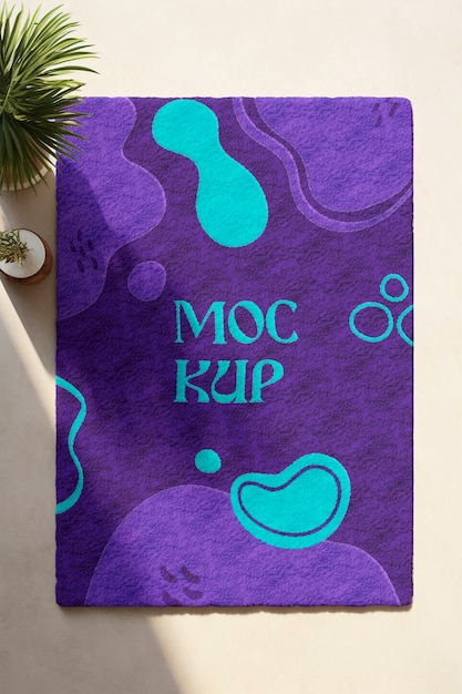 PSD tufting rug mockup design