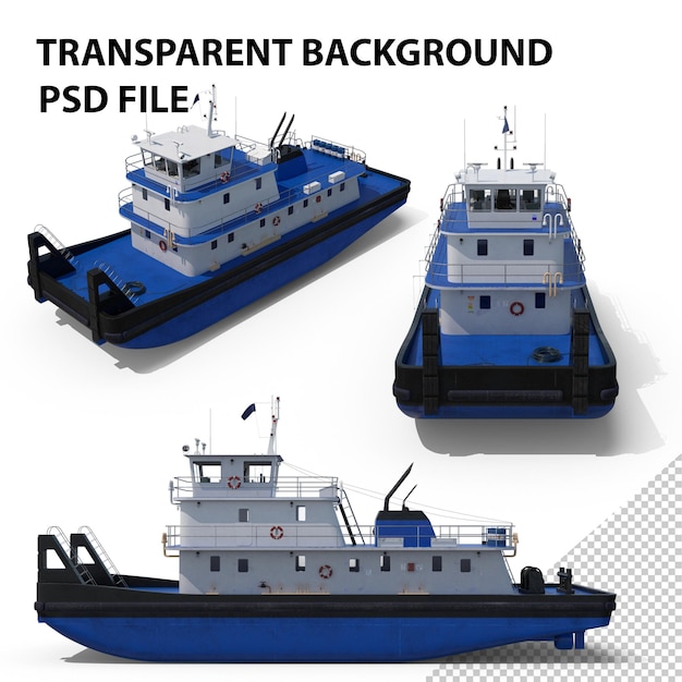 PSD tug boat png