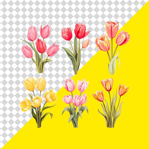 PSD tulip flower clipart