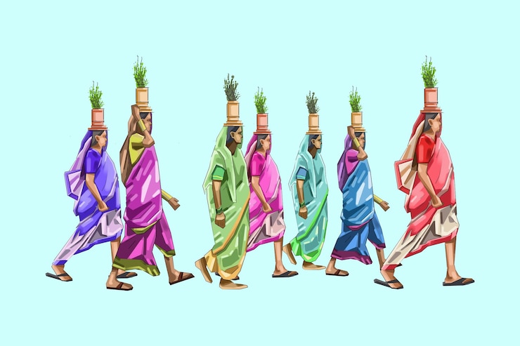 PSD tulsi vrundavan illustratie