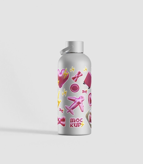 Tumbler bottle sticker mockup