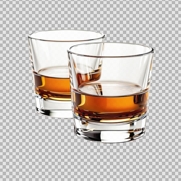 PSD tumbler glasses on transparent background