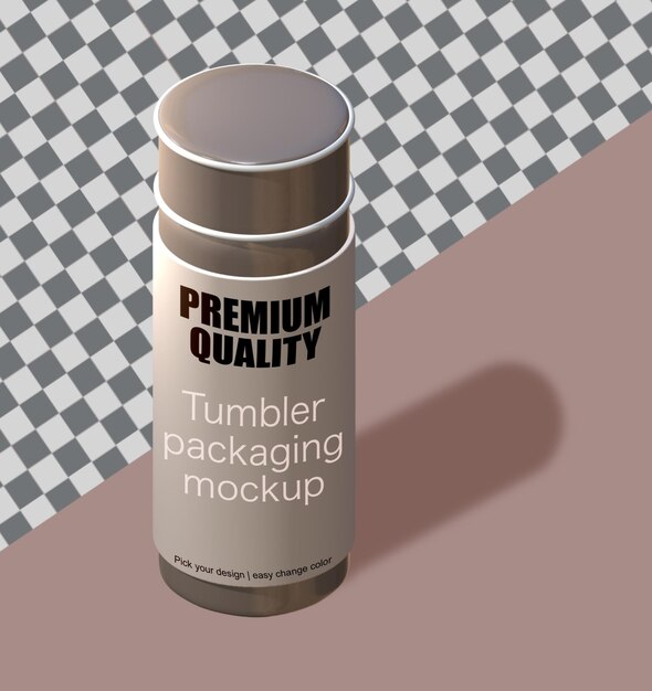 PSD tumbler glazen verpakking mockup door fiikku met behulp van de software nomad scult