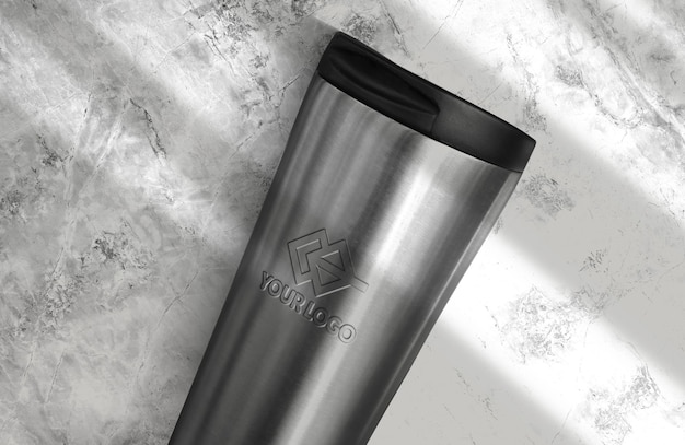 PSD tumbler metalen reliëfmodel