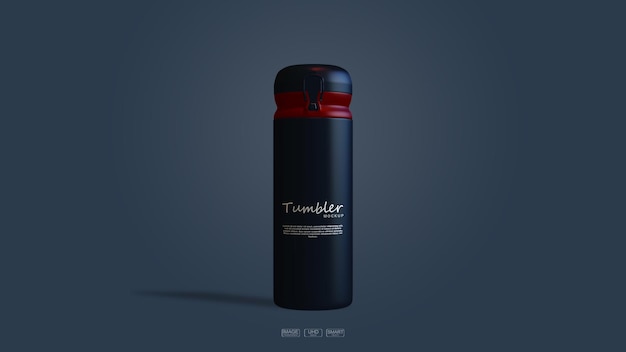 PSD tumbler mockup immagine trasparente