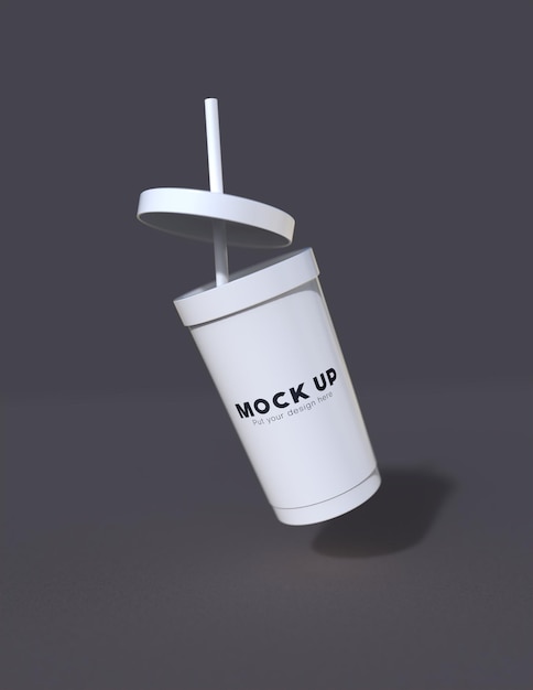Tumbler PSD mockup file with smart object product mockup