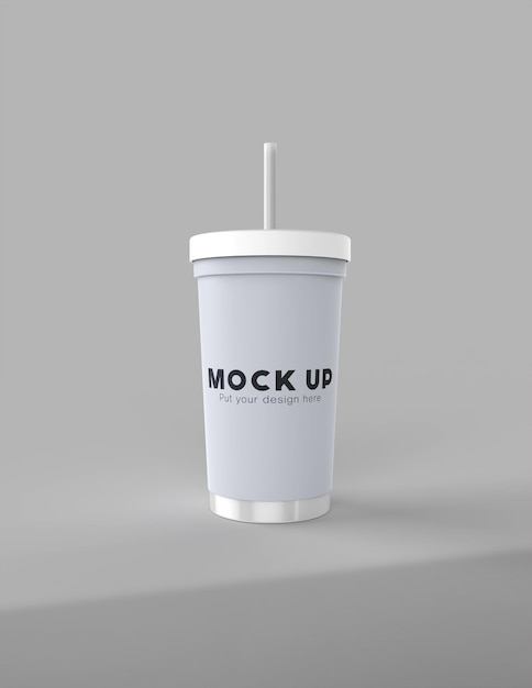 Tumbler PSD mockup file with smart object product mockup