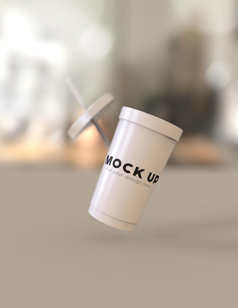 PSD tumbler psd mockup file with smart object product mockup