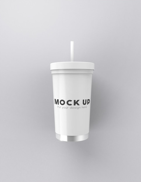 Tumbler PSD mockup file with smart object product mockup