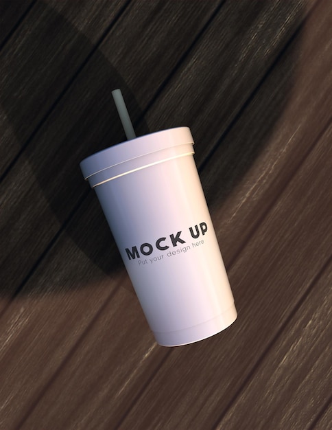 Tumbler PSD mockup file with smart object product mockup