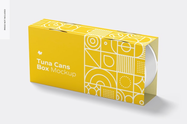 tuna cans box mockup