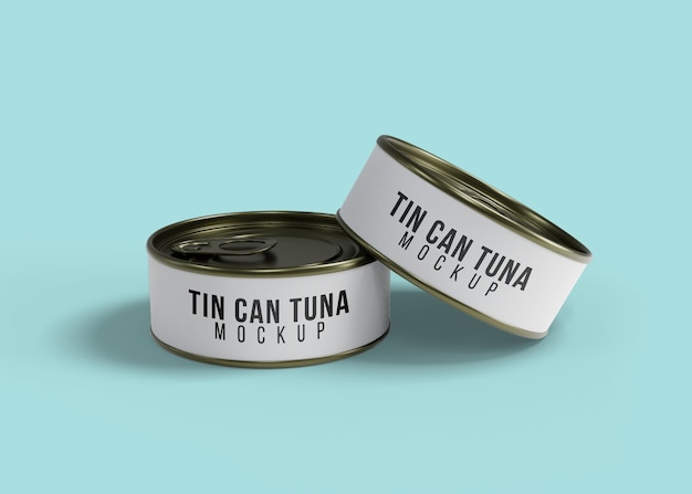 Tuna cans mockup