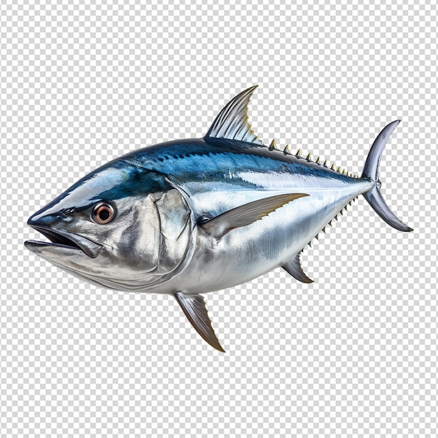 PSD tuna fish isolated on white