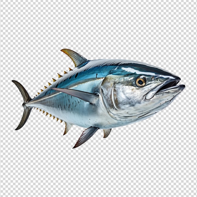 PSD tuna fish isolated on white