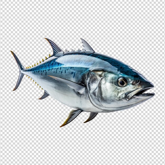 PSD tuna fish isolated on white