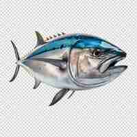 PSD tuna fish isolated on white