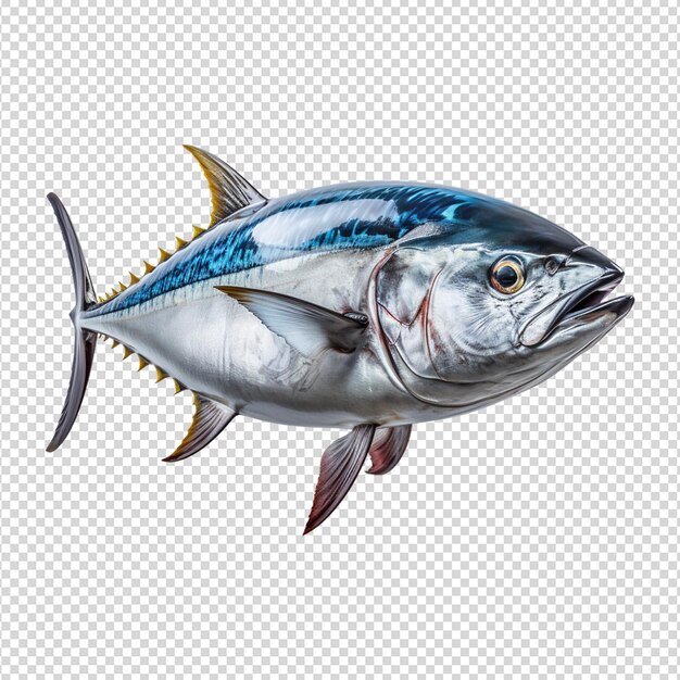 PSD tuna fish isolated on white