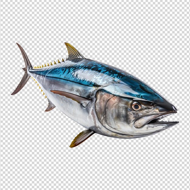 PSD tuna fish isolated on white