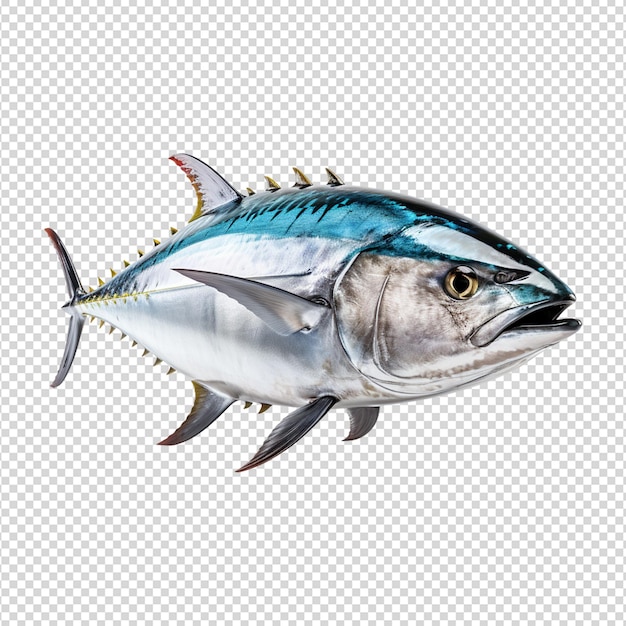 PSD tuna fish isolated on white