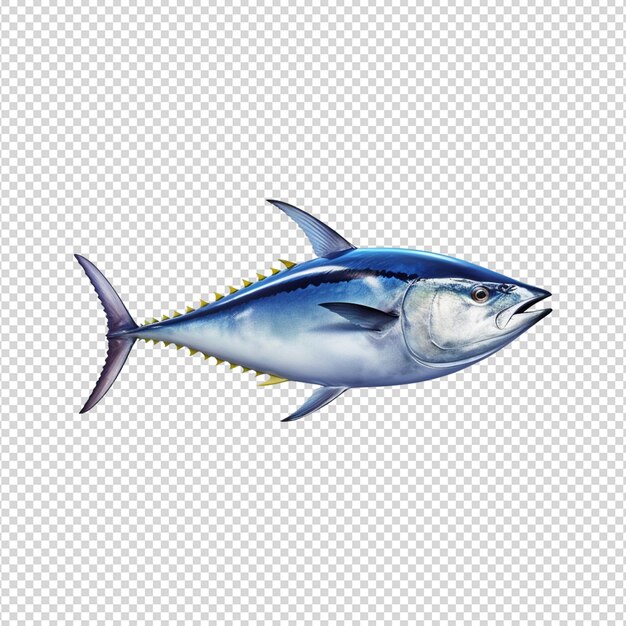 PSD tuna fish isolated on white