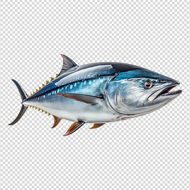 PSD tuna fish isolated on white