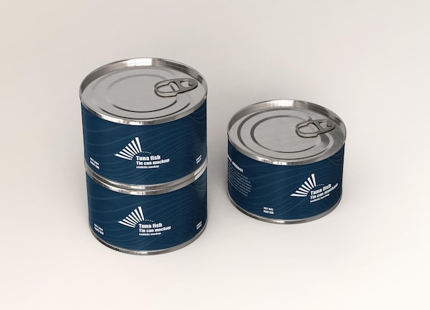 Tuna Fish Tin Can Mockup