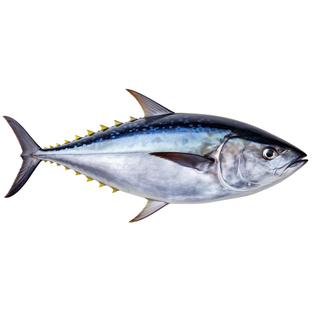 PSD tuna fish top view isolated on transparent background