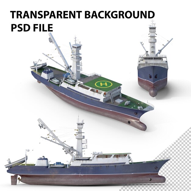 PSD tuna fishing vessel png