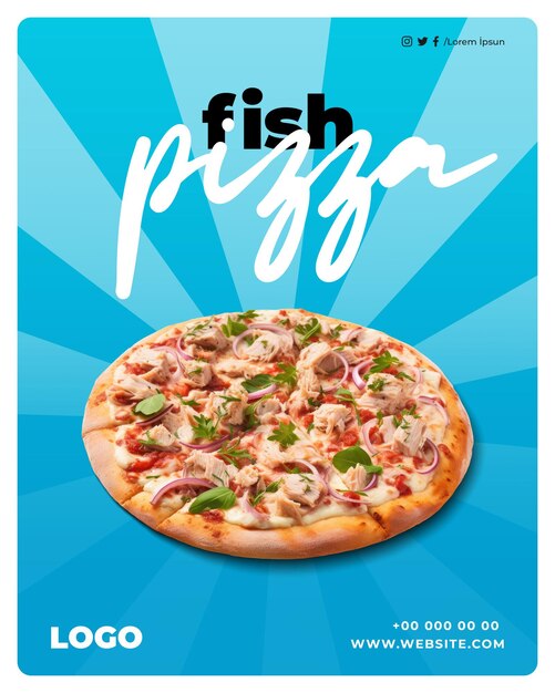 PSD banner poster pizza al tonno