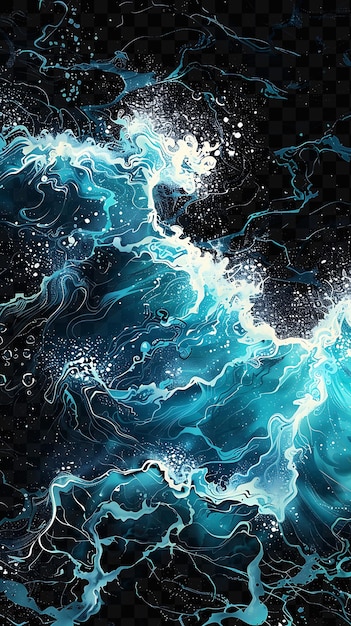 PSD turbulent ocean surface with whitecaps and with glittering s psd world ocean sea day scene animal