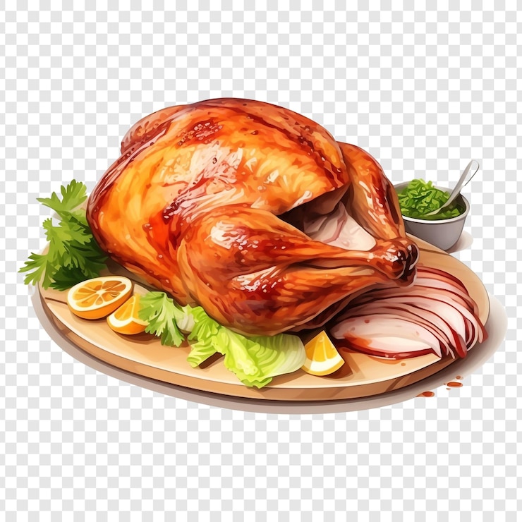 PSD turducken isolated on transparent background