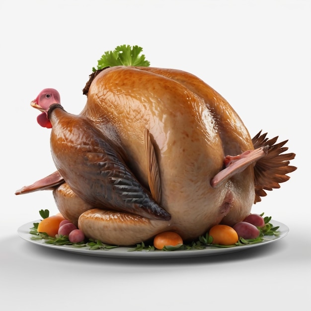 색 배경에 Turducken Psd