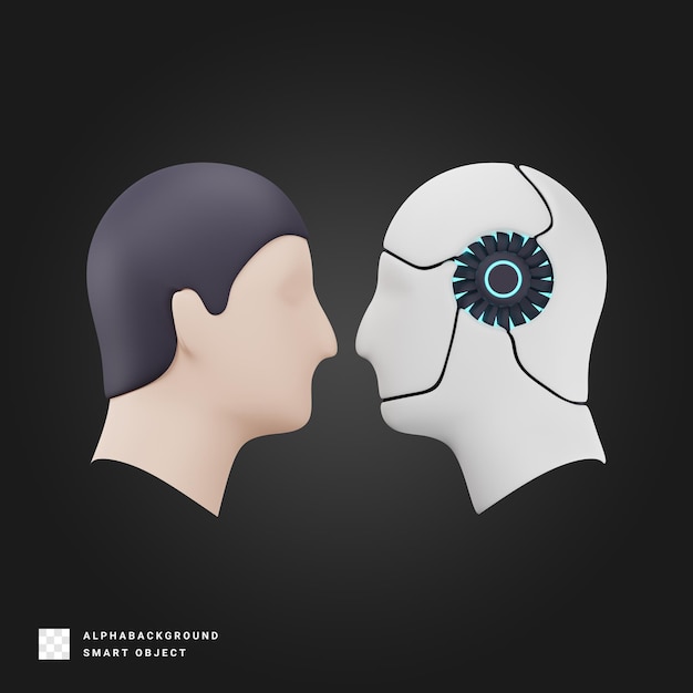 turing test artificial intelligence 3d illustration render