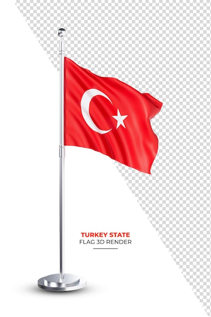 PSD turkey flag 3d render design